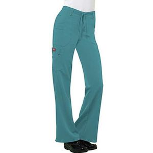 Dickies Xtreme Stretch Fit Drawstring Flare Leg Pant, Teal, X-Small, Blauwgroen