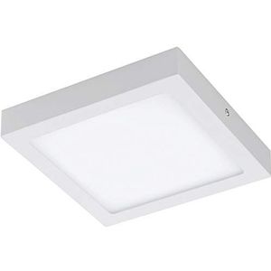 EGLO Connect LED plafondlamp Fueva-C, Smart Home plafondlamp, materiaal: gegoten metaal, kunststof, kleur: wit, L: 22,5 x 22,5 cm, dimbaar, wittinten en kleuren instelbaar
