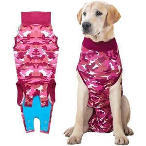 Suitical Recovery Suit Hondenpak, L, Roze Camouflage