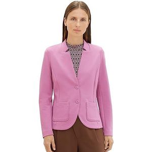 TOM TAILOR Basic poef blazer met zakken Basic poefblazer voor dames met zakken voor dames (1 stuk), 33830-mauve pruim