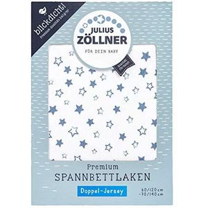 Julius Zöllner 8357158004 dubbeljersey hoeslaken kinderbed 60 x 120 en 70 x 140 cm Stella blauw