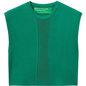 United Colors of Benetton Pull à gilet pour femme, Vert brillant 24b, S