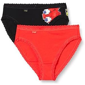 Sloggi Ondergoed (2 stuks) dames, rood - dark combinatie, 38, Rood - Dark Overall