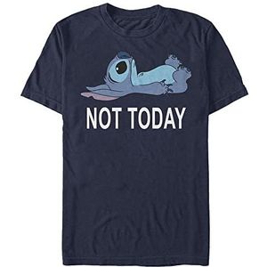 Disney Lilo & Stitch Not Today Organic T-shirt, uniseks, korte mouwen, marineblauw, M, marineblauw