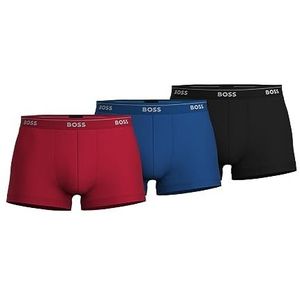 Hugo Boss Set van 3 katoenen onderbroeken voor heren, rood/blauw/zwart, S, rood/blauw/zwart