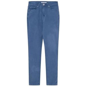 SPRINGFIELD Slim cropped colour jeans damesbroek, BLAUW_PRINT
