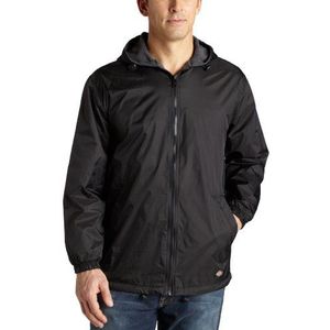 Dickies - Gevoerd met fleece met capuchon 33-237 nylon jas, zwart.