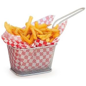 Garcia de pou Vierkante mini-friteuse in doos, 10 x 10 x 7,5 cm, van roestvrij staal, zilverkleurig, 30 x 30 x 30 cm