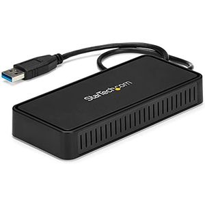 StarTech.com USB naar Dual DisplayPort - Mini Dock - Mac en Windows - Dual 4K 60Hz - GbE - DisplayPort Hub - Dual Screen Docking Station (USBA2DPGB)