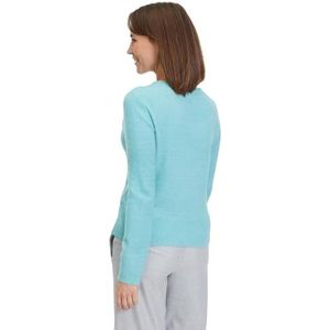 Betty & Co Pull en tricot pour femme avec détails en tricot, bleu, 38
