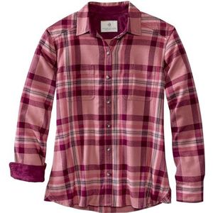 Legendary Whitetails legendarisch flanellen hemd met button down voor dames, Frosted Rose Plaid