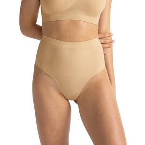 DORINA Absolute Sculpt String Taille Moyenne à Contrôle Fort pour Femmes, Shapewear sans Coutures avec Panneaux Bondés, Fini Lisse et Invisible, Beige, Beige, S