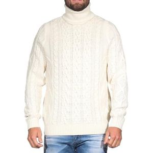 ONLY & SONS Onsrigge Reg 3 Cable Roll Neck Knit Herentrui, Antieke wit