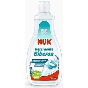 Nuk Flessenreiniger, 500 ml, ideaal voor het wassen van flessen, stofzuigers en accessoires, zonder parfum, pH-neutraal, fles van 100% gerecycled materiaal