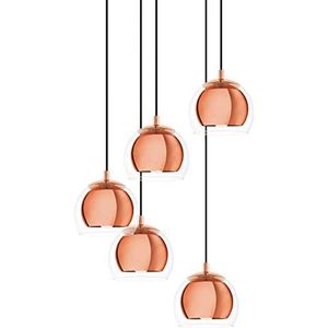 EGLO Rocamar 1 Hanglamp - E27 - Ø 58,5 cm - glas - Koper