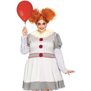 Leg Avenue Creepy Clown Volwassen Size Kostuum, meerkleurig, 1X-2X (EUR 48-52) dames