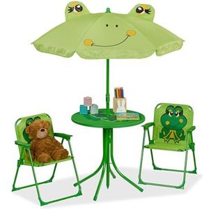 Kikker - Tuinset - Groen - IJzer Polyester Kunststof - Met Parasol