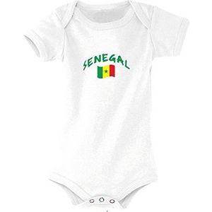 Supportershop Senégal uniseks sportset voor kinderen, wit, maat S (fabrieksmaat: 3-6 maanden)