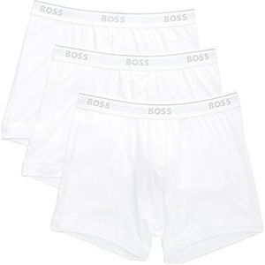Hugo Boss boxershorts voor heren, katoen, verpakking van 3 stuks, lichtwit, maat M, Licht wit