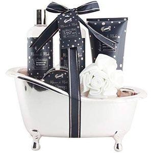 Cadeauset voor dames, badproducten met geur van lelie & freesia, origineel cadeau-idee voor vrouwen, ideaal voor de verjaardag van de moeder, mand voor schoonheid, verzorging en welzijn, badmode by Gloss!