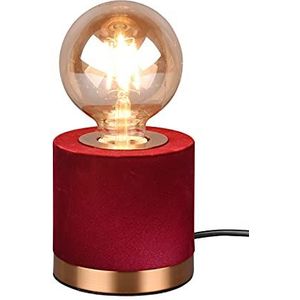 Reality Leuchten R50691010 Judy tafellamp metaal mat fluweel rood niet inbegrepen 1 x E27 lamp