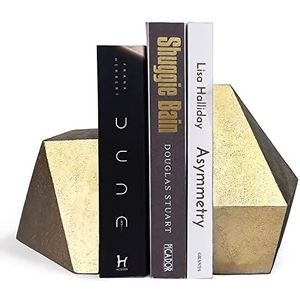 Boekensteunen Geometrische of abstracte sculptuur goud 2 stuks