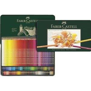 Faber-Castell F110011 - Polychromos potlood in metalen doos van 120 stuks, meerkleurig, verpakking van 1