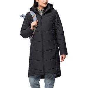 Jack Wolfskin NORTH YORK COAT W Dames Winddichte winterjas., Zwart, XXL