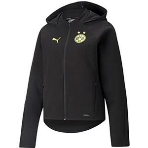 PUMA Bvb Casuals W Wo Sponsor Trui met capuchon voor dames, Puma Zwart veilig geel