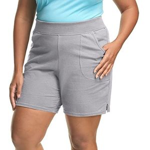 Just My Size by Hanes Short en jersey de coton, short en coton pour femme, short sans étiquette pour femme, couture d'entrejambe de 17,8 cm, JMS, Acier léger., 2X