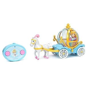 Jada - Assepoester auto, Disney Princess Radio, 1 FS-kanaal, 2,4 GHz, bereikt tot 2,5 km/u, 26 cm vanaf 3 jaar (253074008)