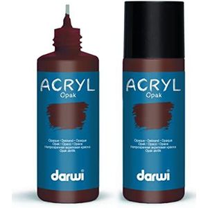 DARWI Acryl Opak acrylverf, ondoorzichtig, 80 ml, Sienbruin