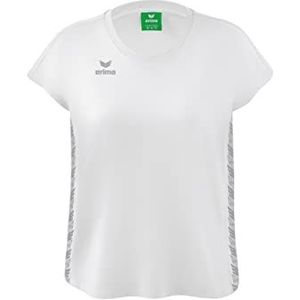 Erima Essential Team Sport T-shirt voor dames, wit/grijs monument