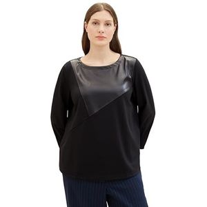 TOM TAILOR T-shirt pour femme, 14482 - Deep Black., 56/grande taille