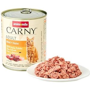 Animonda GranCarno Adult kattenvoer, natvoer voor volwassen katten, rundvlees + kip, 6 x 800 g