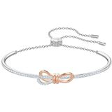 Swarovski Lifelong Bow Armband Voor Dames, Schitterende Witte Kristallen Met Gemengd Metaal, Uit De Swarovski Lifelong Bow-Collectie