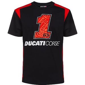 Pecco Ducati Bagnaia T-shirt voor heren, zwart, XXL