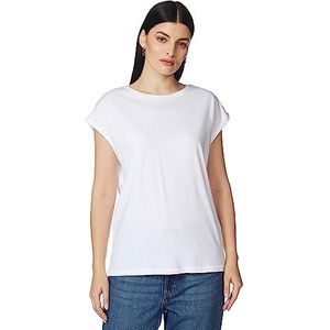 Urban Classics dames t-shirt brede schouders, Wit.