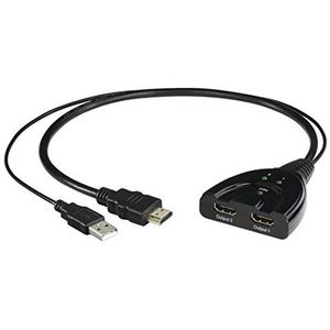 Hama 2-weg HDMI-splitter (HDMI-splitter met 4K USB-sluiting)