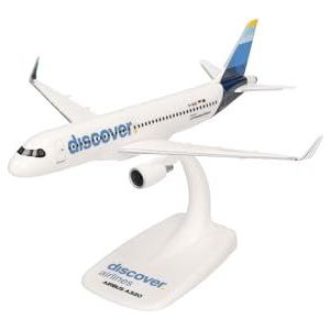 Herpa Snap-Fit A320 Discover Airlines miniatuur schaal 1:200 model verzamelvliegtuig met kunststof voet