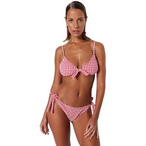 Trendyol Bas Bikini Taille Normal Femme Maillot de bain, Rouge - multicolore, 40