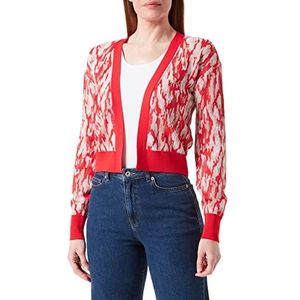 Taifun 332303-15109 gebreid damesjack, Roze kus motief