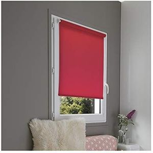 MADECOSTORE Zeefrolgordijn, zonder boren, rood, 66 x 170 cm (l x h)