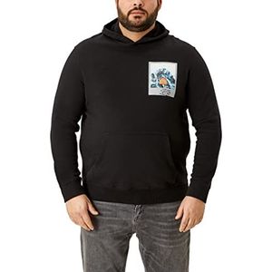 s.Oliver Big Size Lange mouwen heren sweatshirt lange mouwen sweatshirt regular fit zwart maat 4XL, zwart.