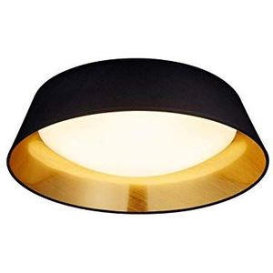 Reality Leuchten Bridges R62871879 LED plafondlamp acryl wit lampenkap zwart goud stof met LED 18W