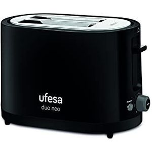 UFESA TT7485 Duo Neo broodrooster, 750 W, 7 grillniveaus, 2 sleuven, ontdooi- en opwarmfunctie