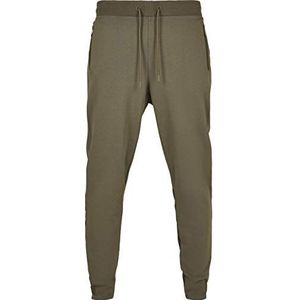 Urban Classics Pantalon de sport militaire pour homme avec empiècements au niveau des mollets, Vert olive (00176), S