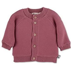 Sterntaler GOTS Gebreid vest voor baby's, meisjes, gebreid, hart, jas, babyvest met pluche voering en knoop, roze, 86, Roze