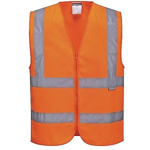 Portwest Hoge zichtbaarheid vest met ritssluiting, maat L, oranje, C375ORRL