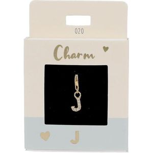 Depesche 11785-020 Express Yourself Charms Hanger voor kettingen en armbanden, letter J, verguld, als klein cadeau